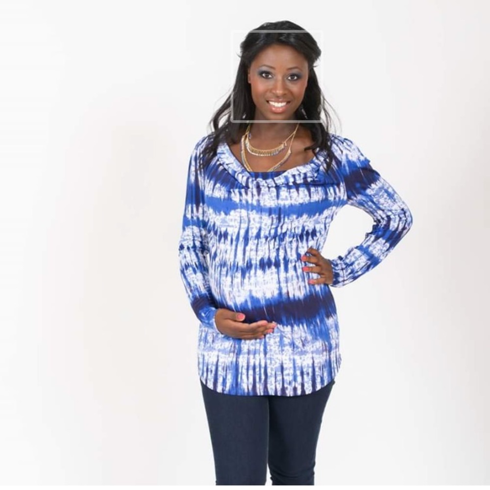 Blue Tie Dye Nursing Shirt